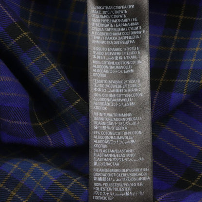  Balenciaga 21AW 698227 B Authentic Patched Print Checked Damaged Long Sleeve