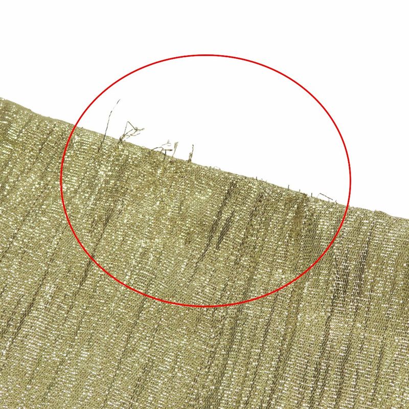 2020 Fendi Tuck Metallic Long Skirt Mimore Length Flared Fq7167 Size 36 Gold