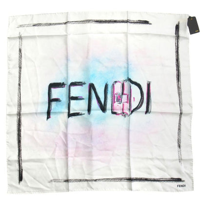 Unused Fendi Scarf Baguettemania Logo Baguette Baggage Motif Stole Fxt071 White