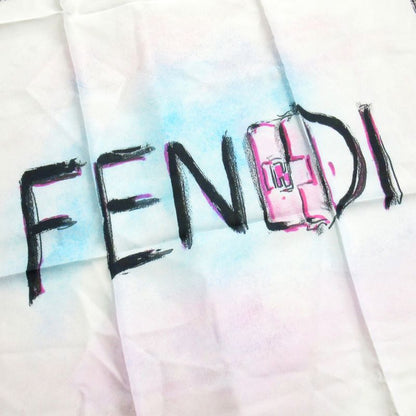 Unused Fendi Scarf Baguettemania Logo Baguette Baggage Motif Stole Fxt071 White