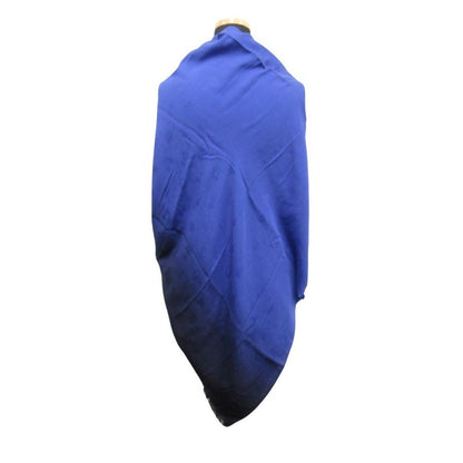 Unused Christian DIOR Silk Lurex Stole Logo Jacquard Gradient Large Shawl Blue