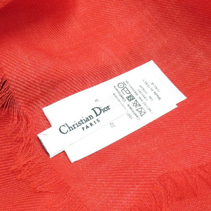 Unused 22ss Christian DIOR Cashmere Stole D-flower Pop Large Floral Shawl Red