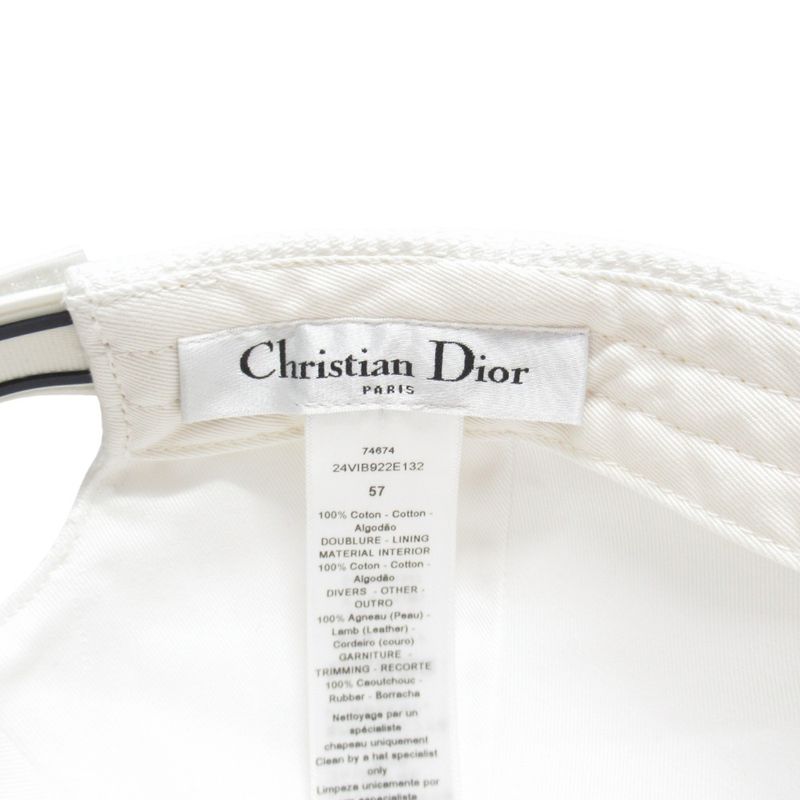 Unused 22aw Christian DIOR D-player Cap Logo 24vib922e132 "d-player CAP Vibe"