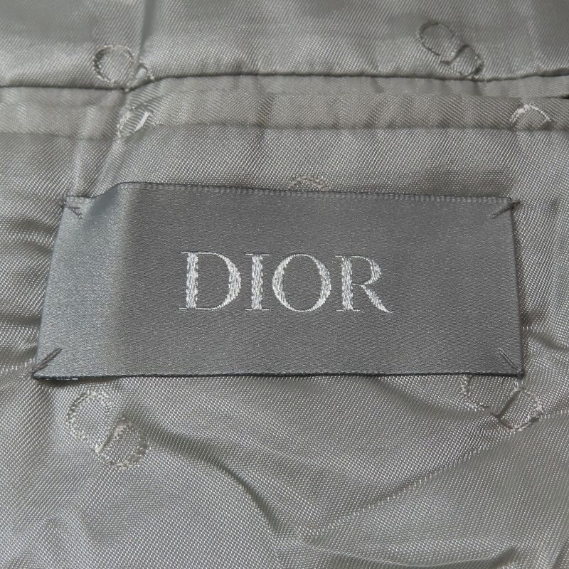 Unused 23ss DIOR Tailored Jacket Bleather Fully Lined CD Logo Lined 2B Sand