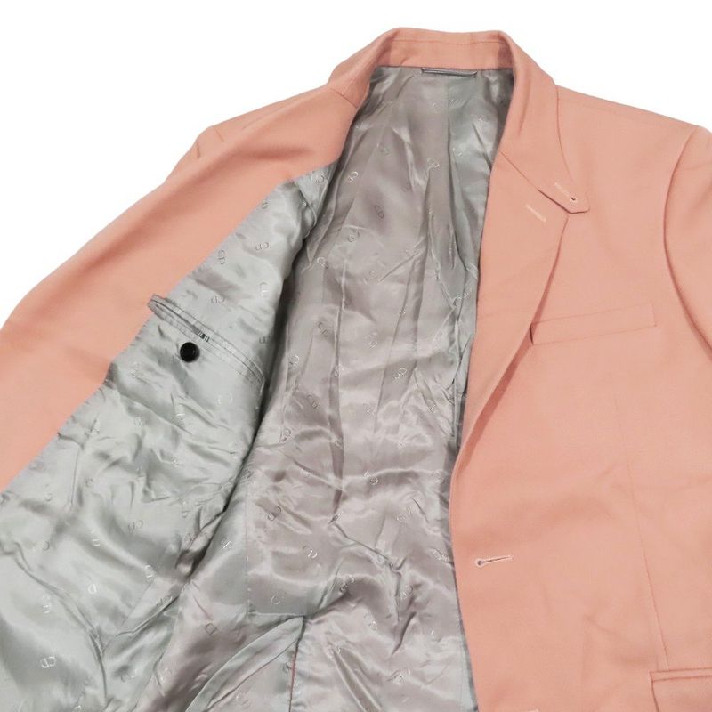 Unused 23ss DIOR Tailored Jacket Bleather Fully Lined CD Logo Lined 2B Sand