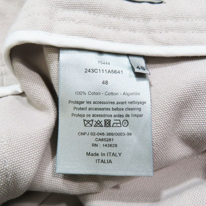 Unused 22aw DIOR Roller Coaster Belt Chinos Wide Work Pants Zip Fly CD Logo