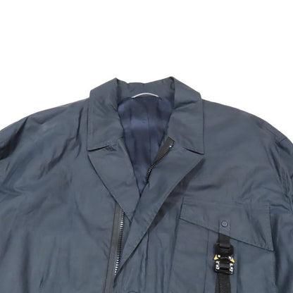 22aw DIOR Coated Stainless Steel Collar Coat Roller Coaster Buckle Long Jacket