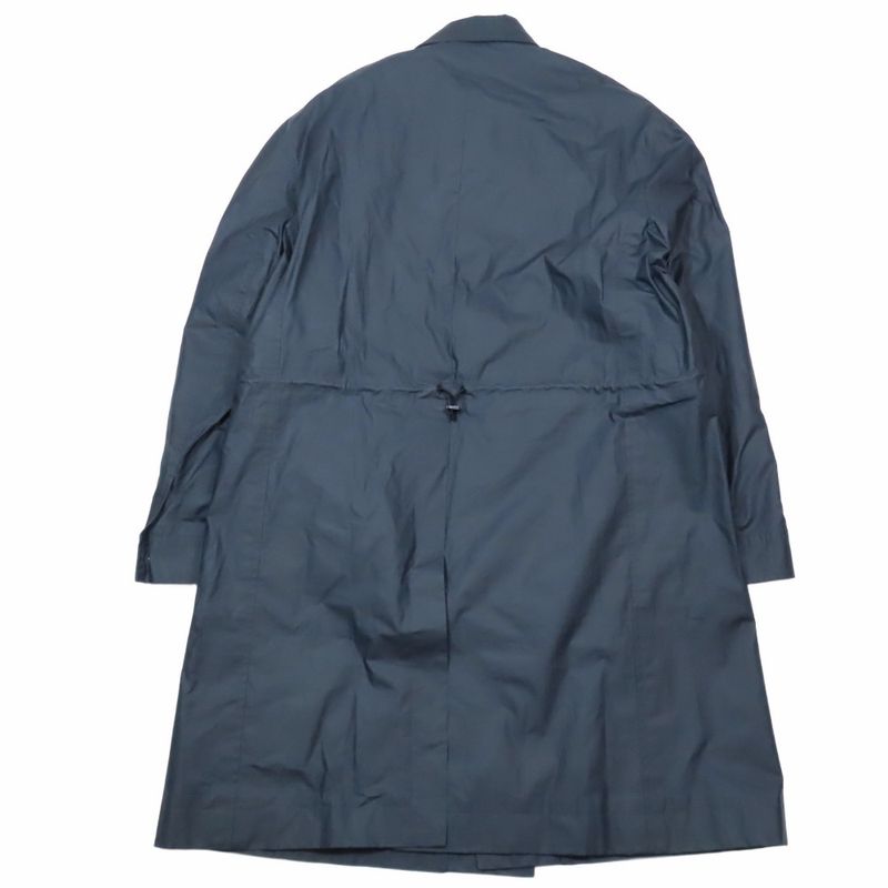 22aw DIOR Coated Stainless Steel Collar Coat Roller Coaster Buckle Long Jacket