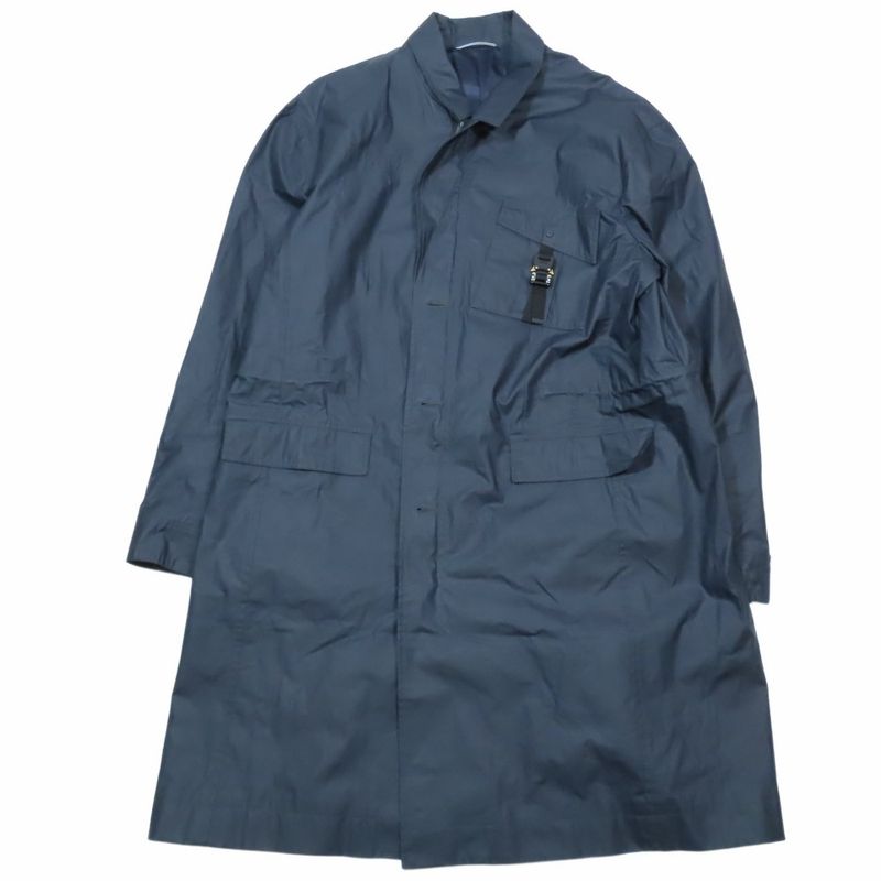 22aw DIOR Coated Stainless Steel Collar Coat Roller Coaster Buckle Long Jacket