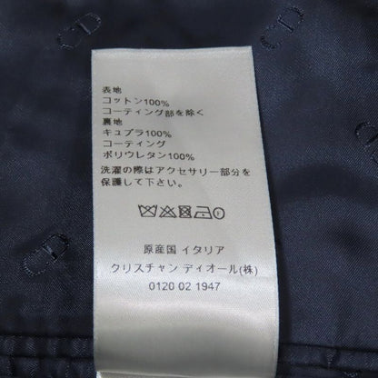 22aw DIOR Coated Stainless Steel Collar Coat Roller Coaster Buckle Long Jacket