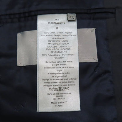 22aw DIOR Coated Stainless Steel Collar Coat Roller Coaster Buckle Long Jacket