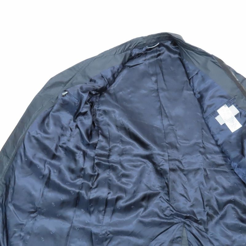 22aw DIOR Coated Stainless Steel Collar Coat Roller Coaster Buckle Long Jacket