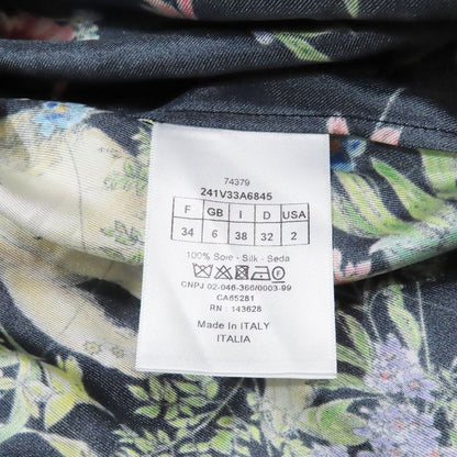 Unused 22aw Christian DIOR Zodiac Pixel Silk Shirt Floral Pattern Constellation