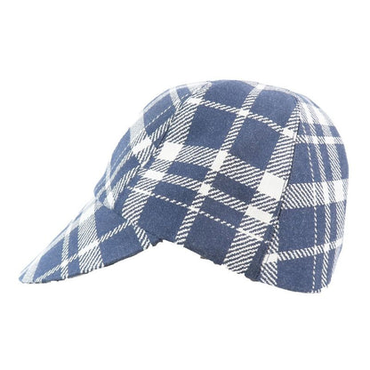 Unused Christian DIOR Check Pop Cap Hat Oblique Baseball Cap Navy And White 57
