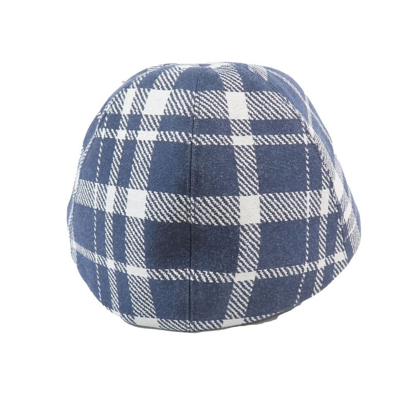 Unused Christian DIOR Check Pop Cap Hat Oblique Baseball Cap Navy And White 57