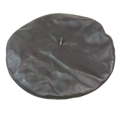 Unused 17AW Christian DIOR Leather Beret Hat Logo Plate 73drm910a700 Cap Hat 58
