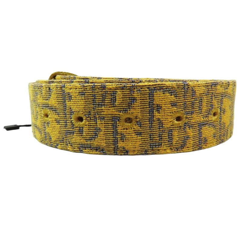 Unused DIOR Oblique Jacquard Belt Reversible Trotter Total Leather Canvas