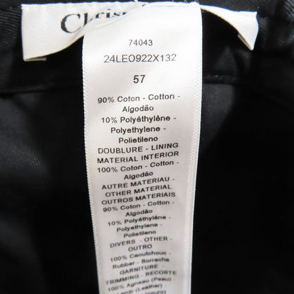 Unused Christian DIOR Leopard Pattern Oblique Cap Logo Belt Baseball Cap Yellow