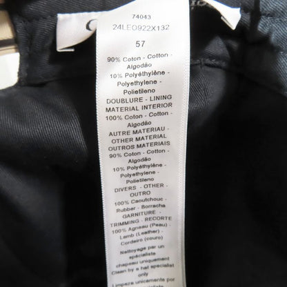 Unused Christian DIOR Leopard Pattern Oblique Cap Logo Belt Baseball Cap Yellow