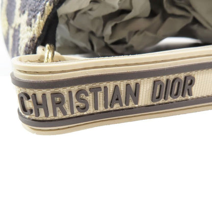 Unused Christian DIOR Leopard Pattern Oblique Cap Logo Belt Baseball Cap Yellow