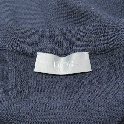 DIOR 100% Cashmere Knit CD Icon Sweater Long Sleeves One Point CD Logo Embroider