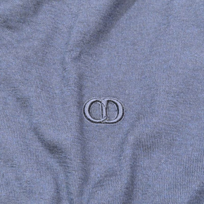 DIOR 100% Cashmere Knit CD Icon Sweater Long Sleeves One Point CD Logo Embroider