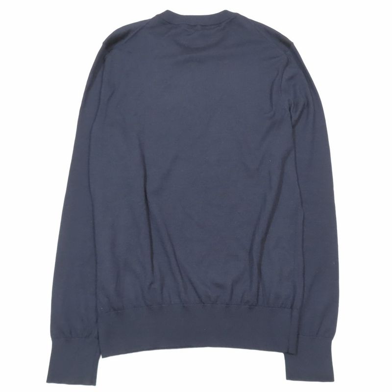 DIOR 100% Cashmere Knit CD Icon Sweater Long Sleeves One Point CD Logo Embroider