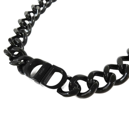 DIOR CD ICON Chain Necklace CD Icon Logo Choker Accessory Christian Dior Black