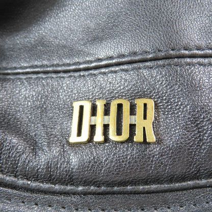 Christian DIOR Teddy-d Lamb Leather Bob Hat Bucket Hat With Veil Logo Hardware