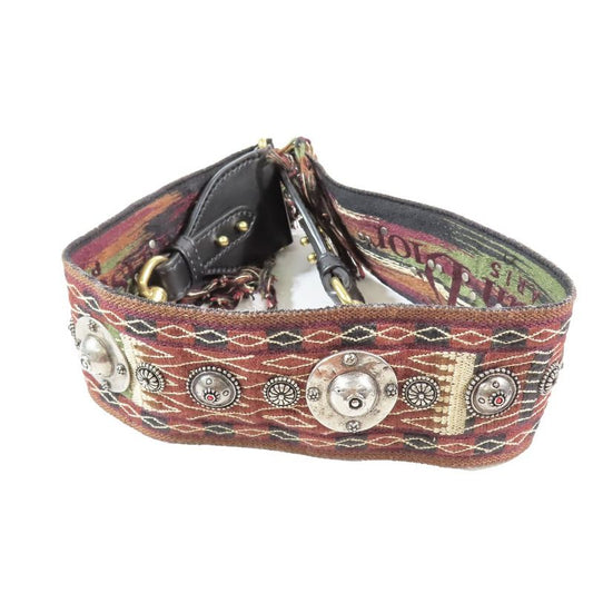 Unused Christian DIOR Shoulder Strap For Bag Fringe Studs Concho Medallion