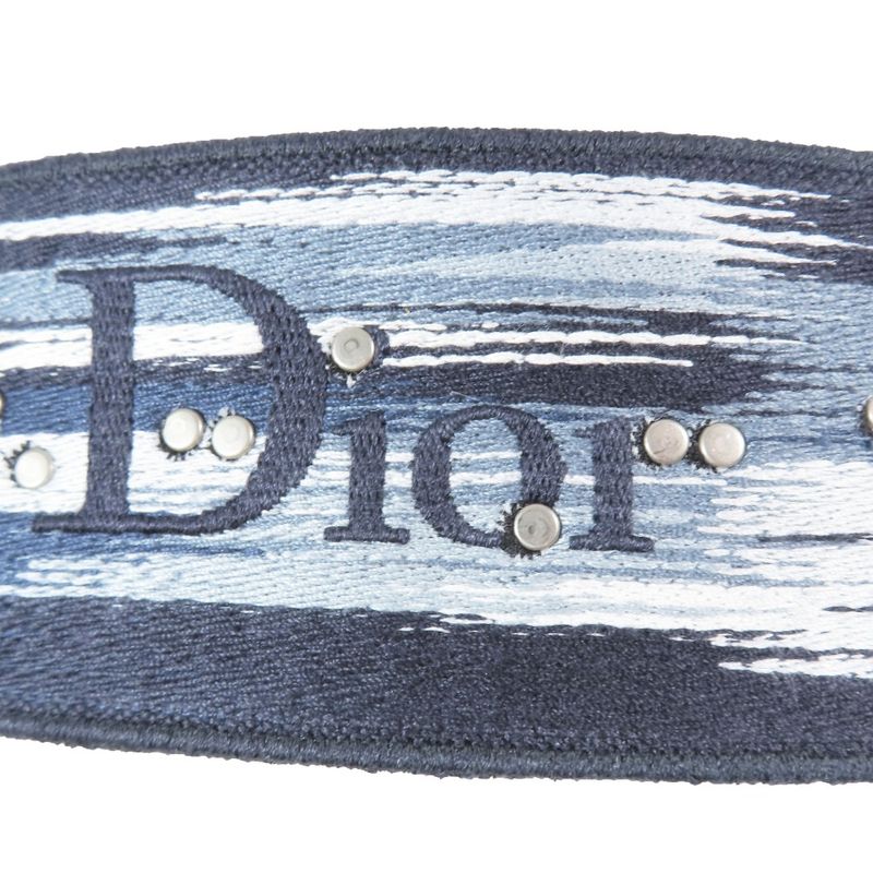 Unused Christian DIOR Wide Shoulder Strap For Bag Concho Medallion Embroidery