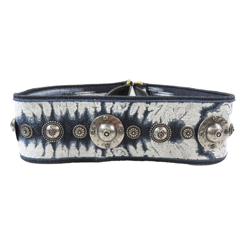 Unused Christian DIOR Wide Shoulder Strap For Bag Concho Medallion Embroidery