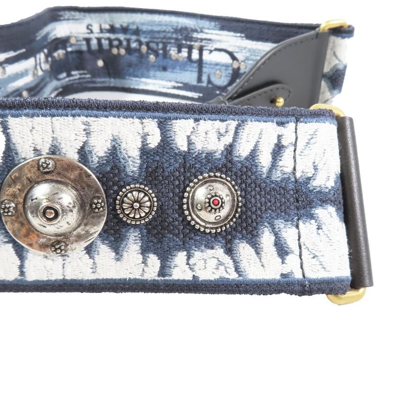 Unused Christian DIOR Wide Shoulder Strap For Bag Concho Medallion Embroidery