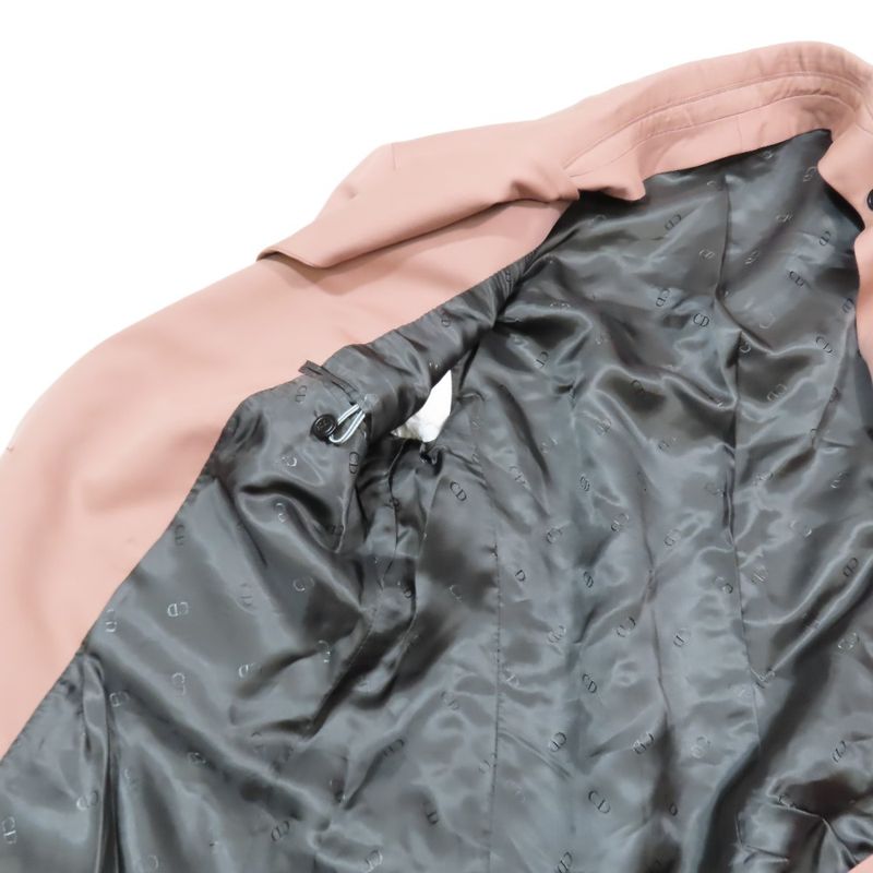 Unused 23AW DIOR Tailored Jacket Bleather Double Breasted Center Vent With