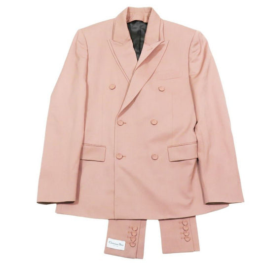 Unused 23AW DIOR Tailored Jacket Bleather Double Breasted Center Vent With