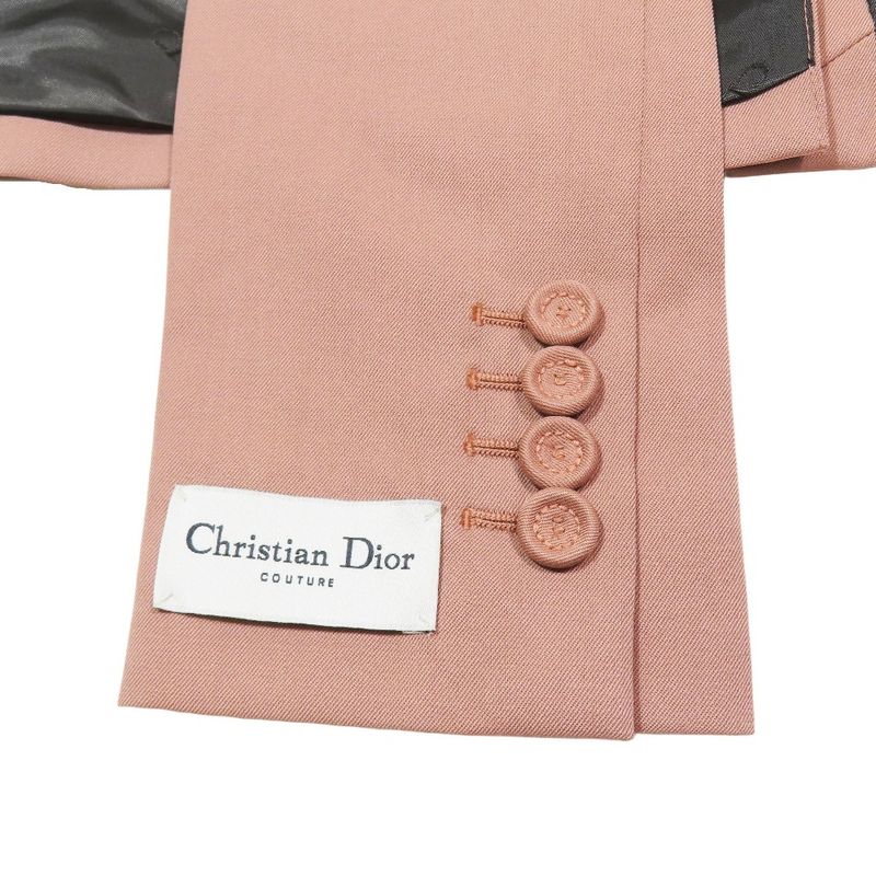 Unused 23AW DIOR Tailored Jacket Bleather Double Breasted Center Vent With