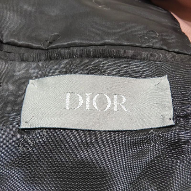 Unused 23AW DIOR Tailored Jacket Bleather Double Breasted Center Vent With