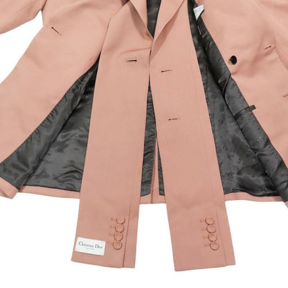 Unused 23AW DIOR Tailored Jacket Bleather Double Breasted Center Vent With