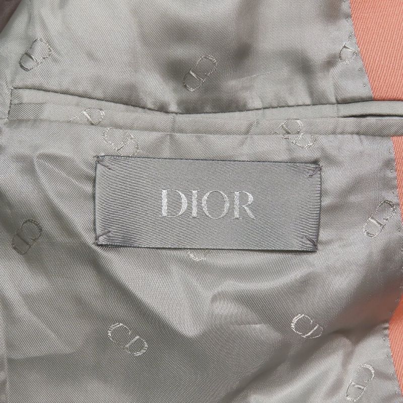 Unused DIOR Wool Tailored Jacket Bleather Single Breasted Side Vents Fully