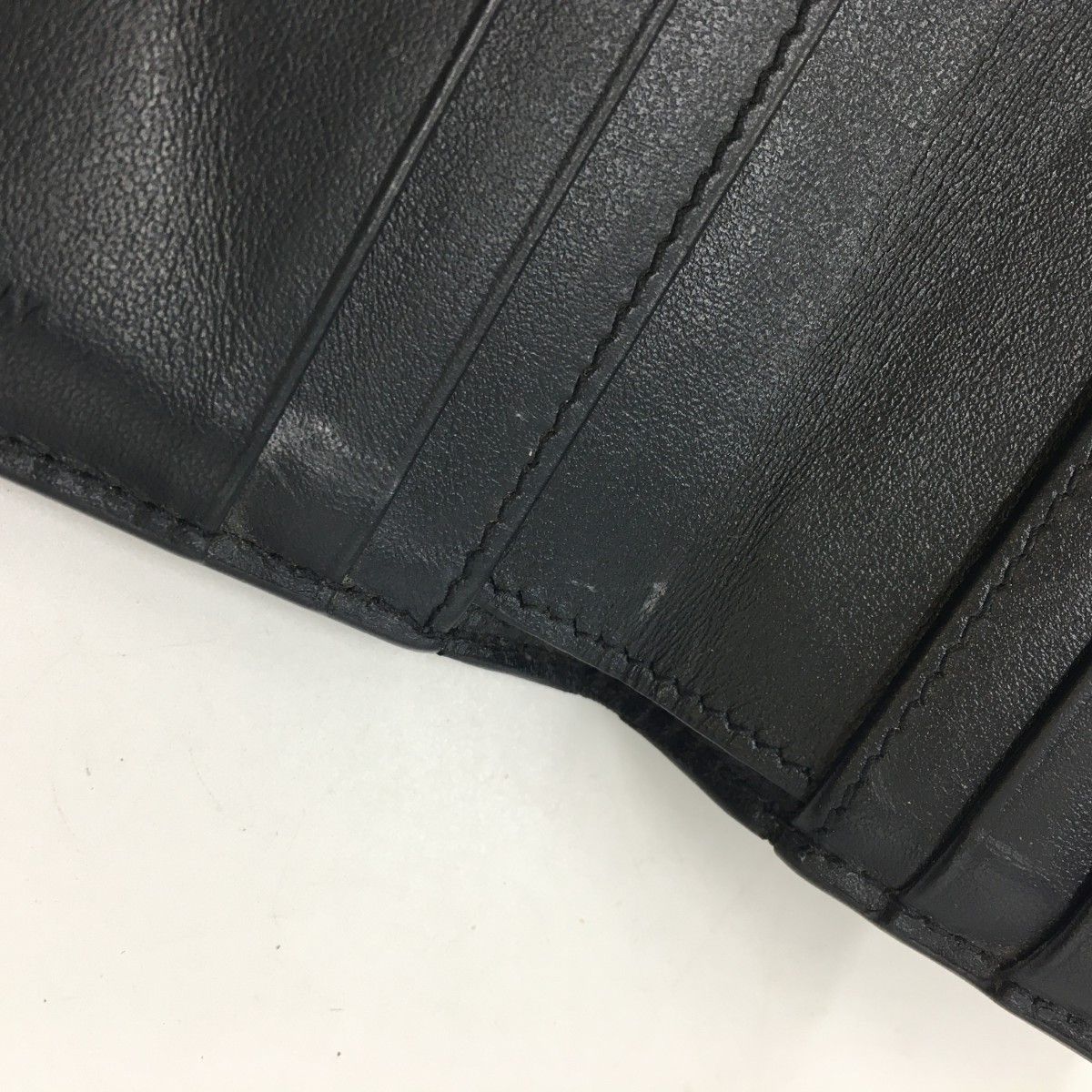 Celine Compact Wallet Triomphe Charm Grained Calfskin U-Ie-4284 Black