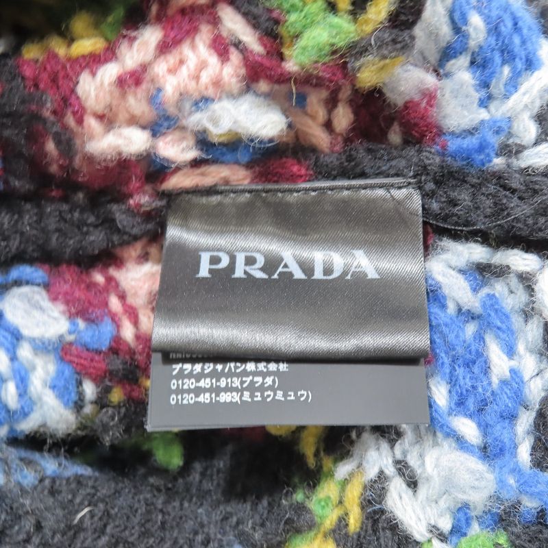 Good Quality 18AW Prada Virgin Wool All-over Knit Sweater Long Sleeves Thick