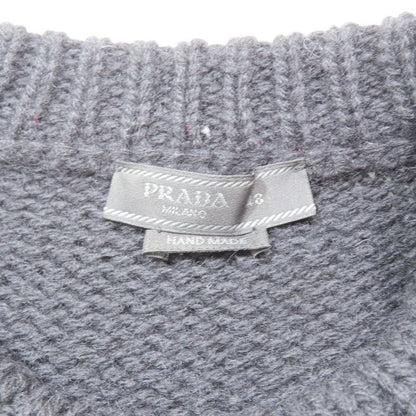 Good Quality 18AW Prada Virgin Wool All-over Knit Sweater Long Sleeves Thick