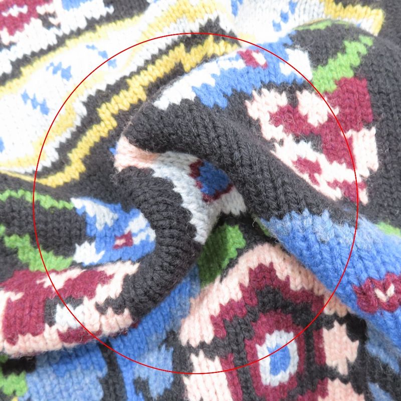 Good Quality 18AW Prada Virgin Wool All-over Knit Sweater Long Sleeves Thick