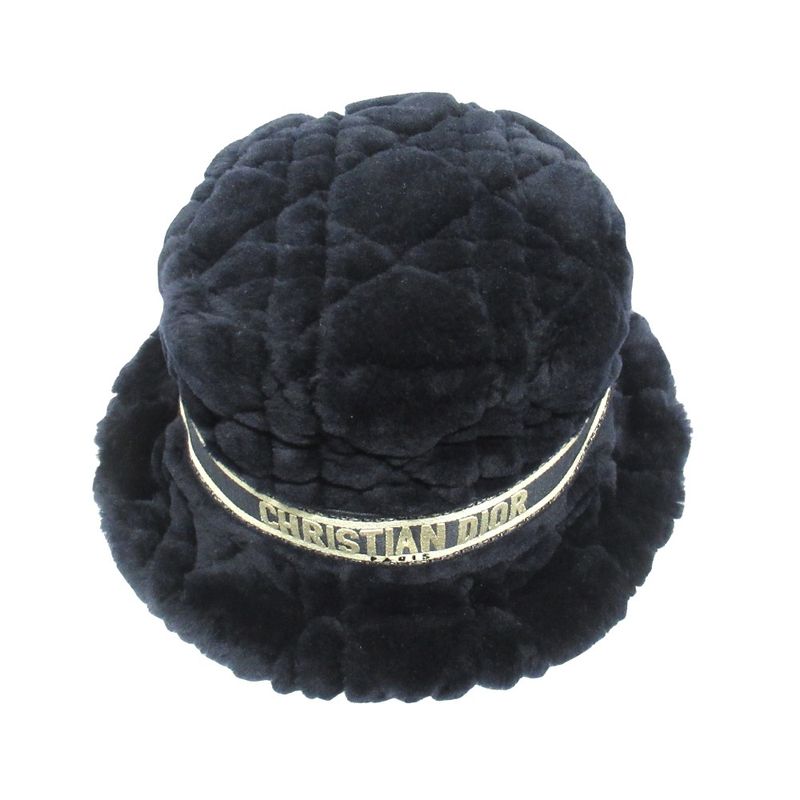 Unused 23aw Christian DIOR D-bobby Canage Bobby Hat Lamb Leather Fur Bucket Hat