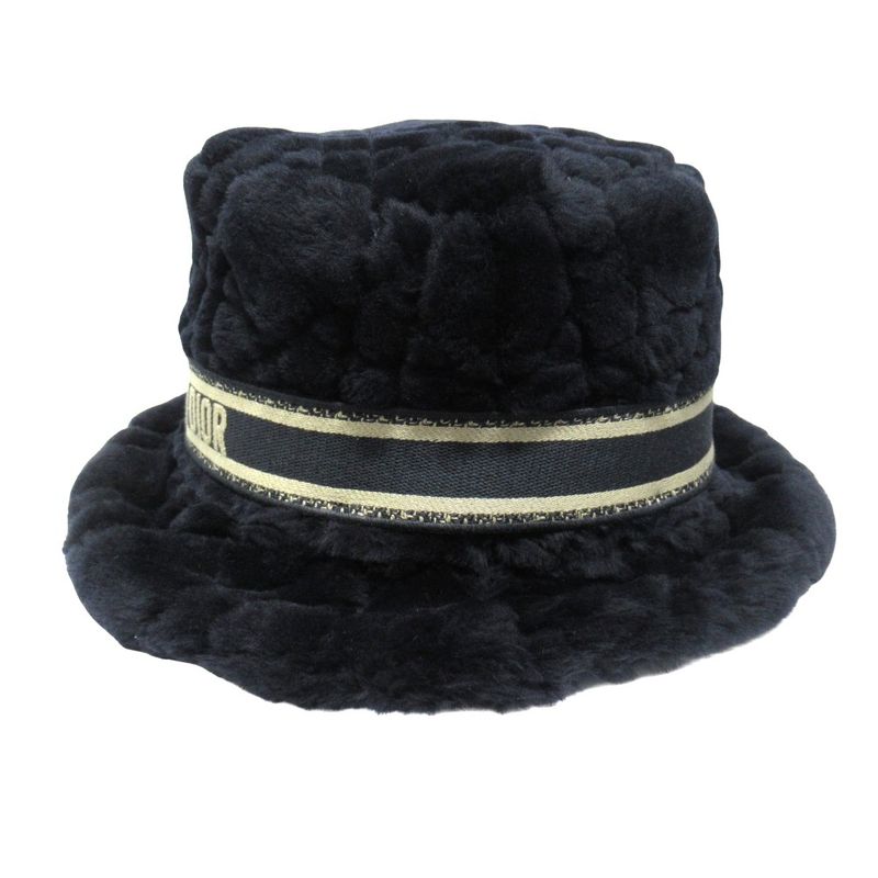 Unused 23aw Christian DIOR D-bobby Canage Bobby Hat Lamb Leather Fur Bucket Hat