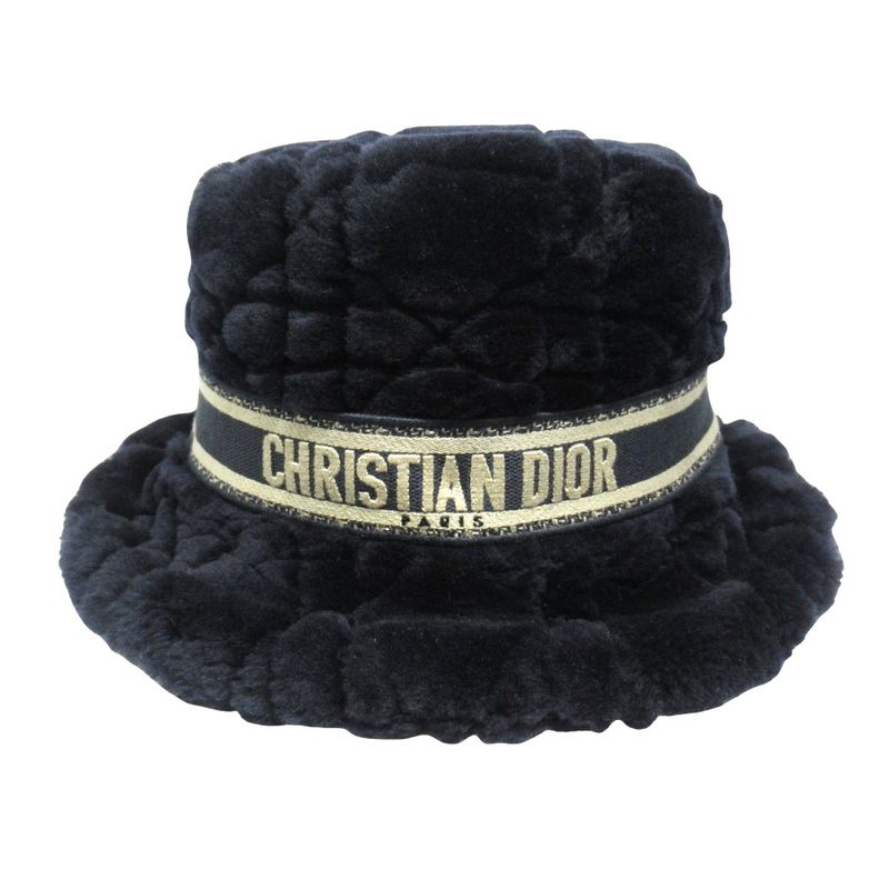 Unused 23aw Christian DIOR D-bobby Canage Bobby Hat Lamb Leather Fur Bucket Hat