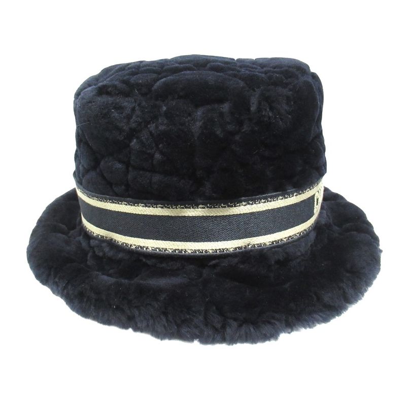 Unused 23aw Christian DIOR D-bobby Canage Bobby Hat Lamb Leather Fur Bucket Hat