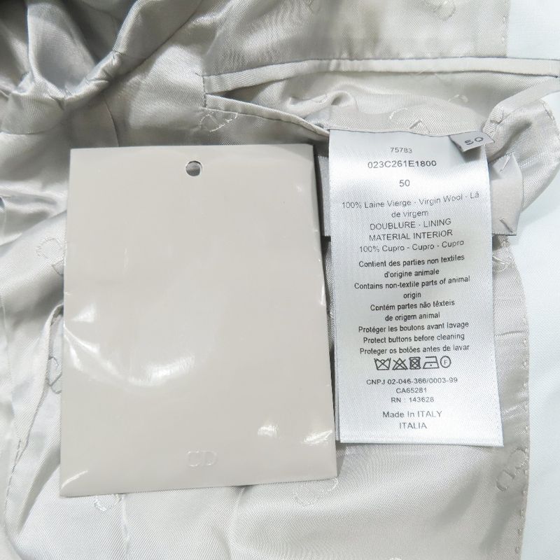 Unused DIOR Tailored Jacket Bleather Peaked Lapel Double Breasted Center Vent