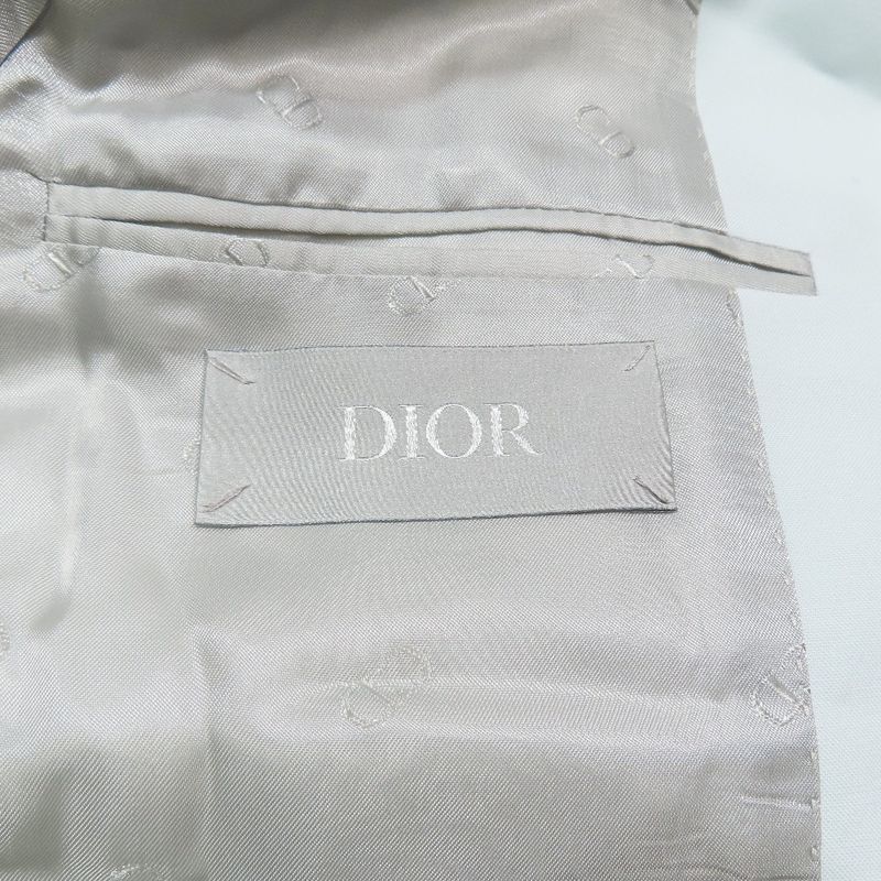 Unused DIOR Tailored Jacket Bleather Peaked Lapel Double Breasted Center Vent