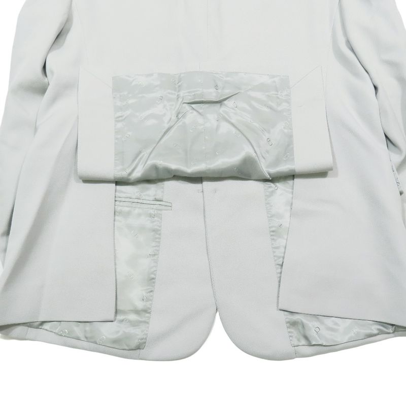 Unused DIOR Wool Tailored Jacket Bleather Single Breasted Side Vents Full Lined